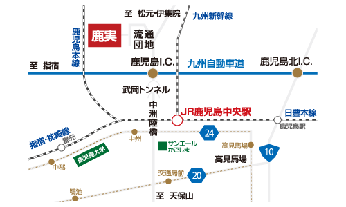 お車でお越しの場合、地図