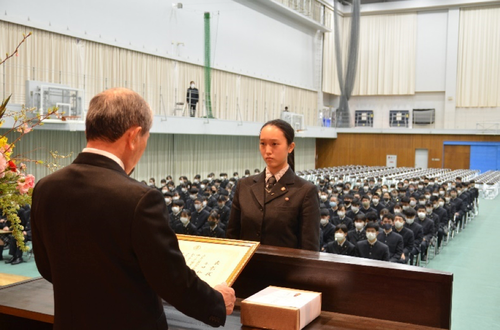 全国商業高等学校長協会賞　今田裕彩さん（総合学科・東市来中出身）